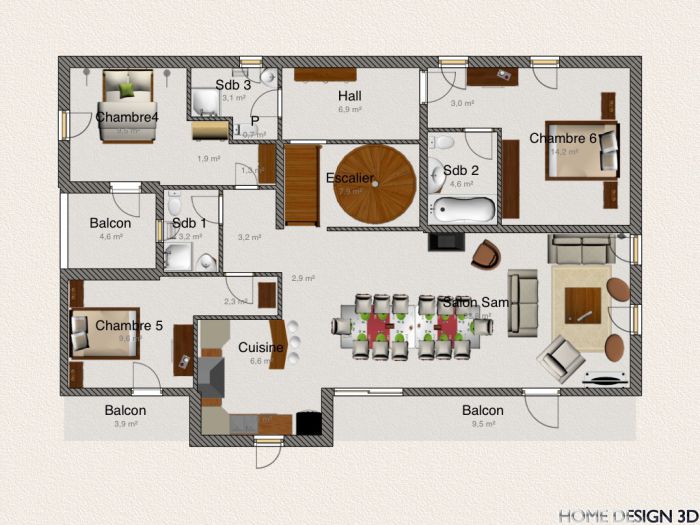 Plan du rdc du Chalet Evasion
