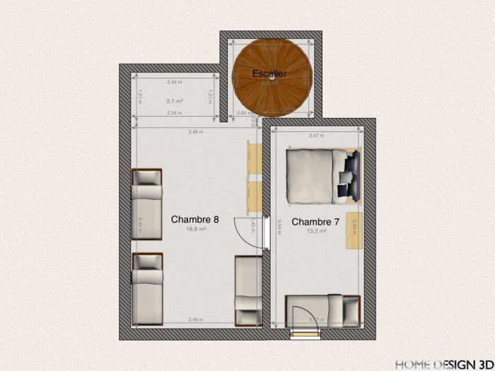 Plan du rdc du Chalet Evasion